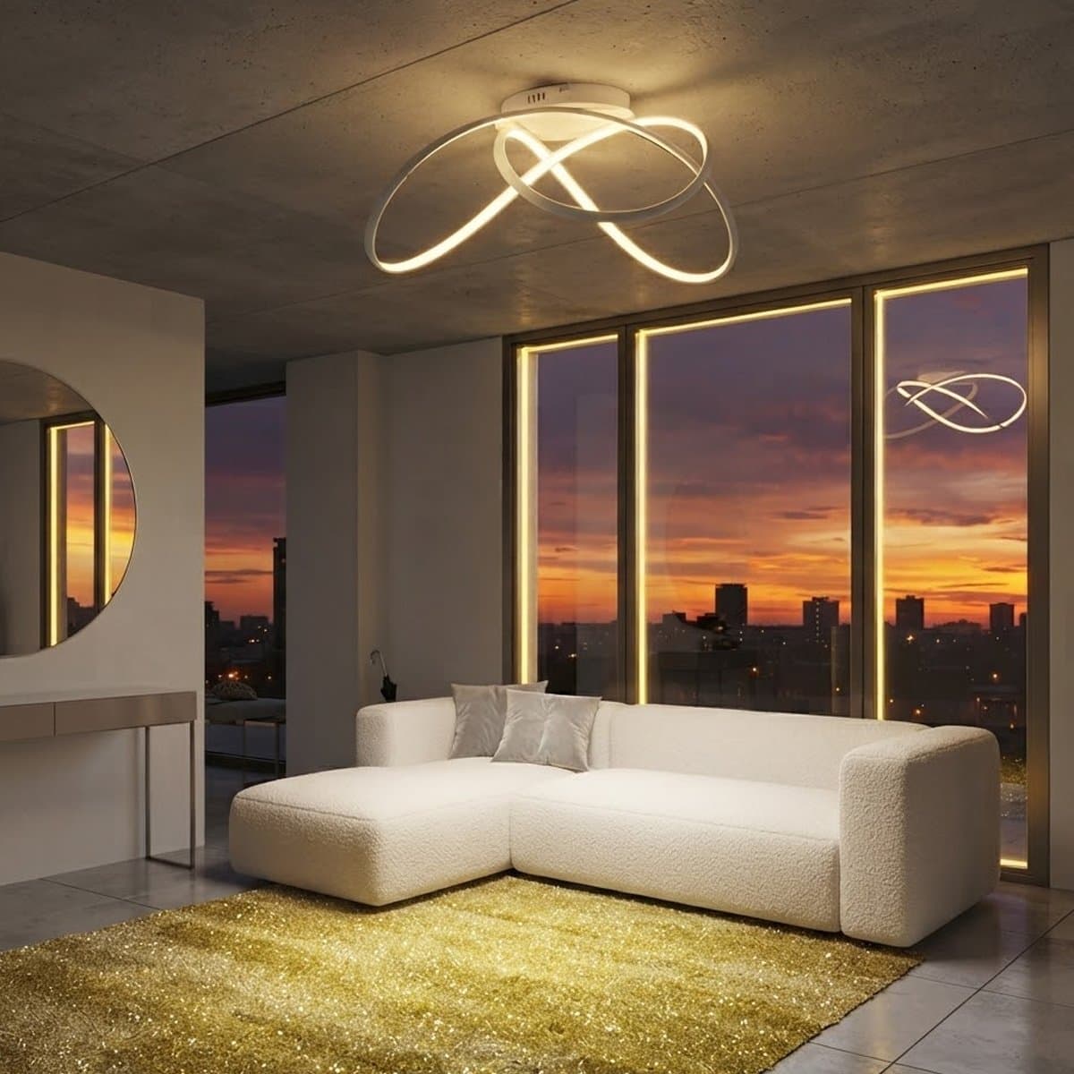Plafoniera Promoingross DIZZY PL 90 2950LM LED CCT dimmerabile - 2