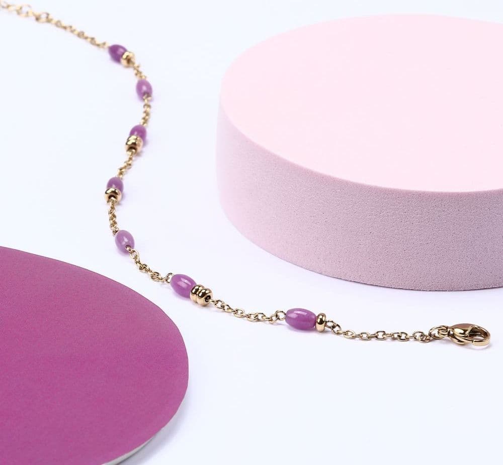 Cavigliera Morellato Colori Donna Dorata Viola (SAXQ20) - 4