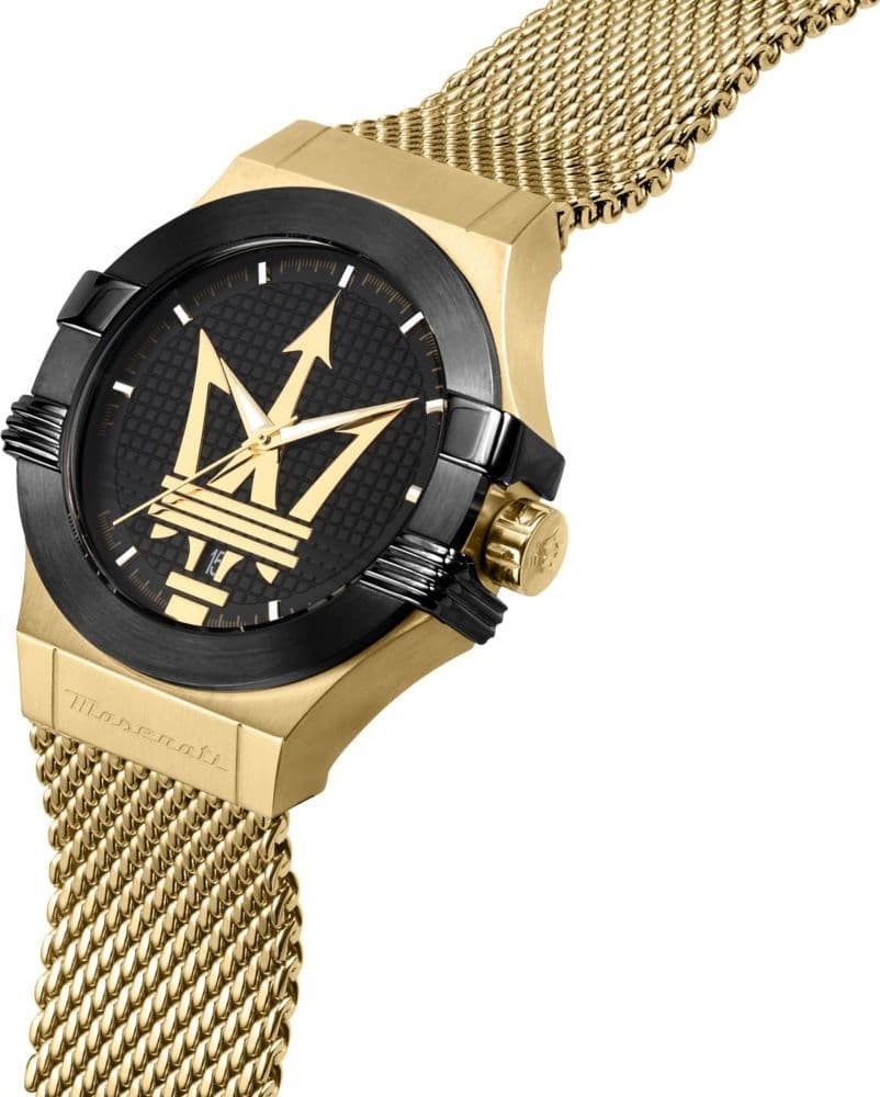 Orologio Maserati Potenza Gold Nero Maglia Milano (R8853108006) - 2