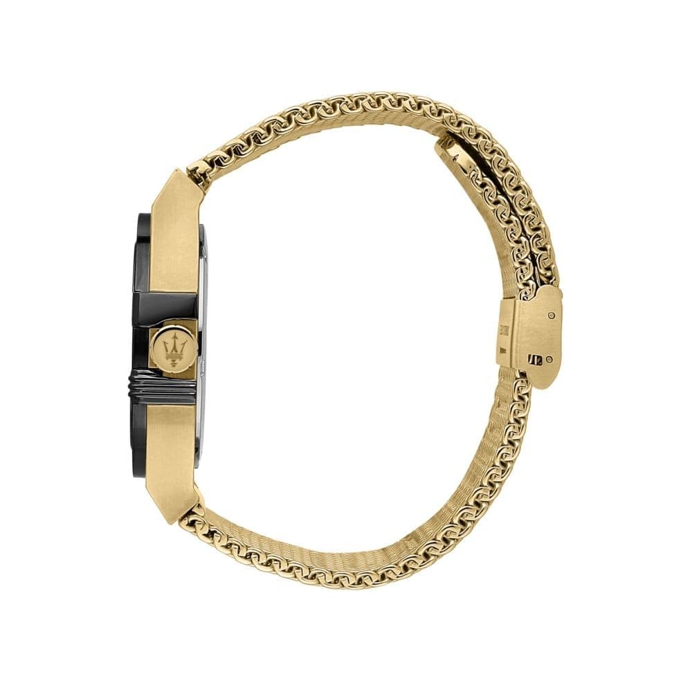 Orologio Maserati Potenza Gold Nero Maglia Milano (R8853108006) - 3