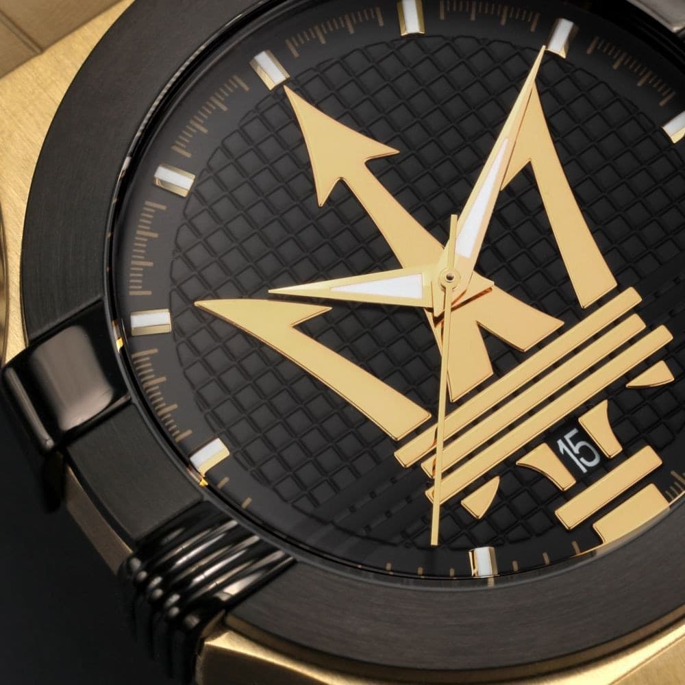 Orologio Maserati Potenza Gold Nero Maglia Milano (R8853108006) - 4