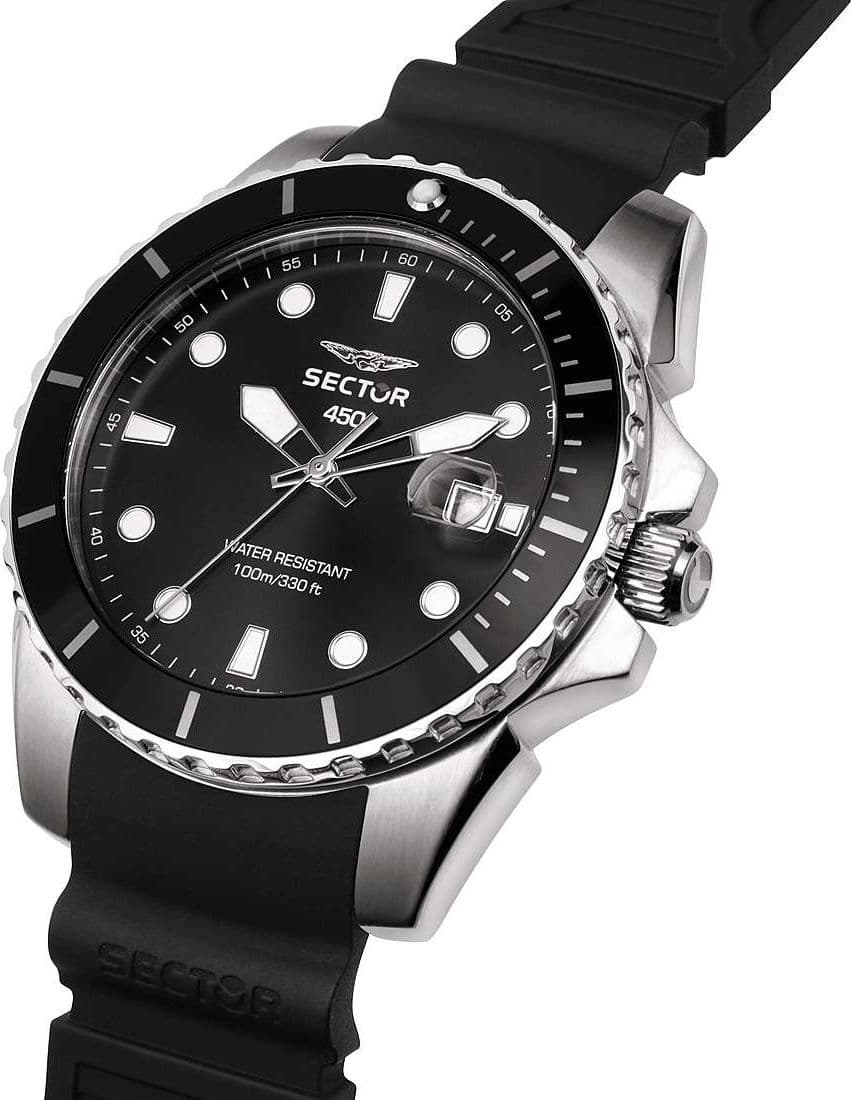 Sector 450 – Orologio Uomo Data Gomma Nero (R3251276002) - 2