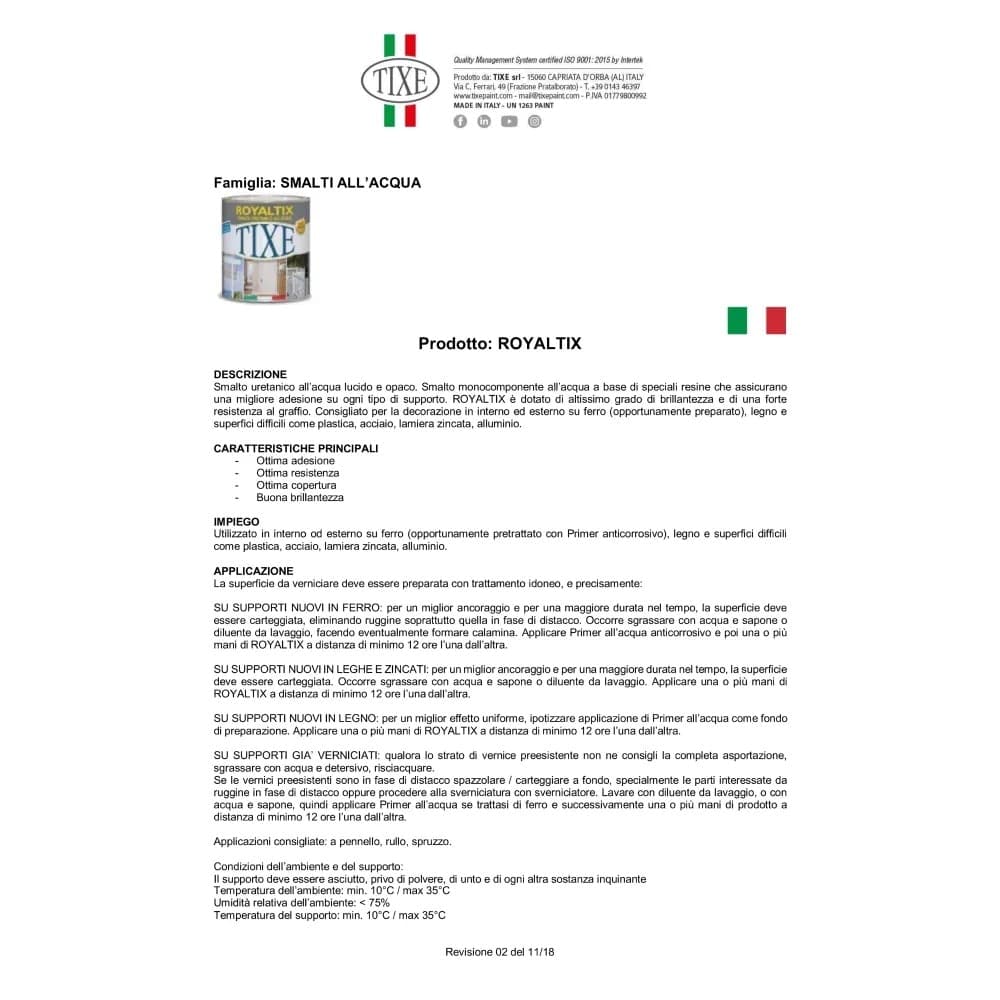 Royaltix 750ml, tutti i RAL serie 8000, smalto all' acqua vernice diretta su lamiera, acciaio e alluminio - 5