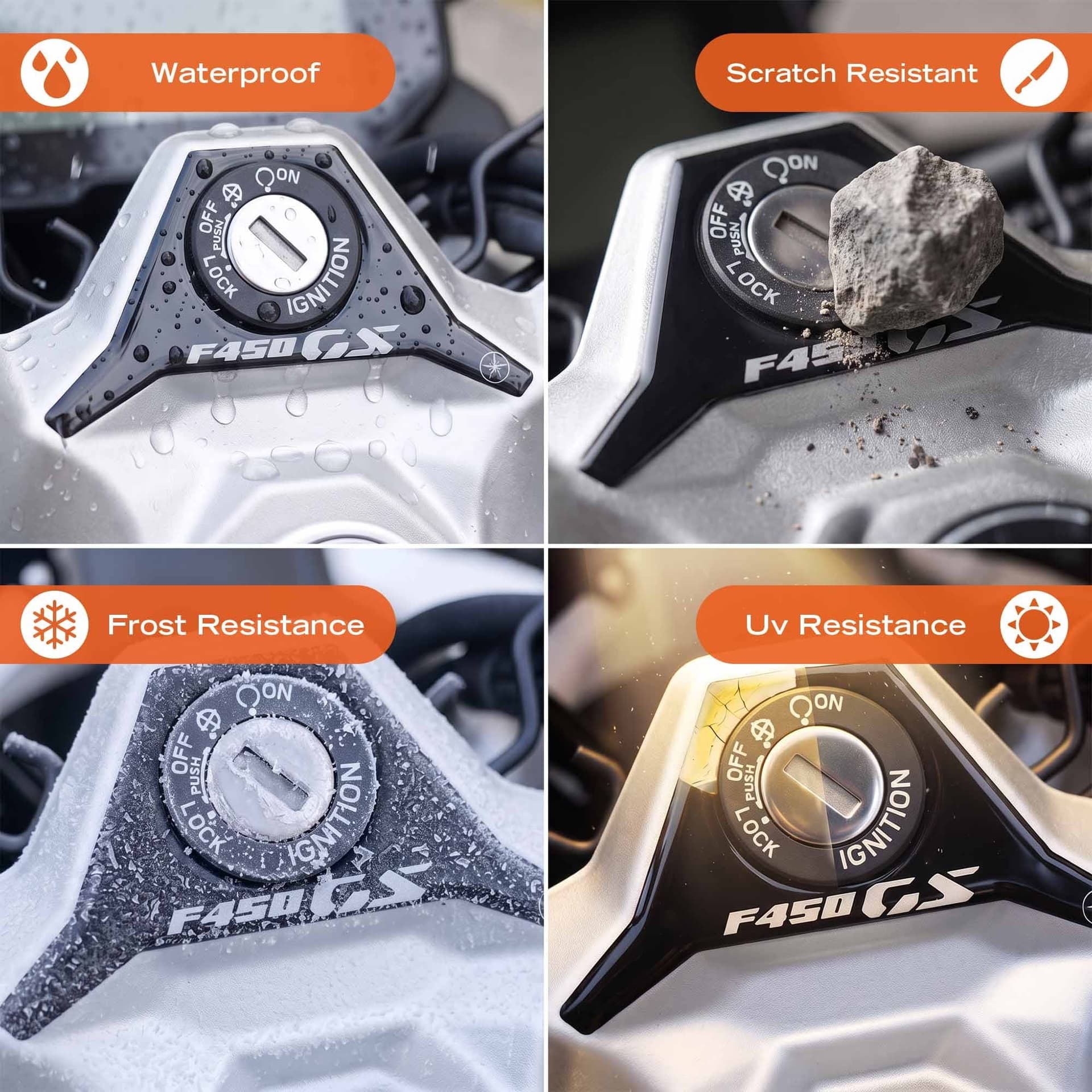 Adesivo 3D Protezione Chiave moto compatibile con Bmw F 450 GS 2026 - 4