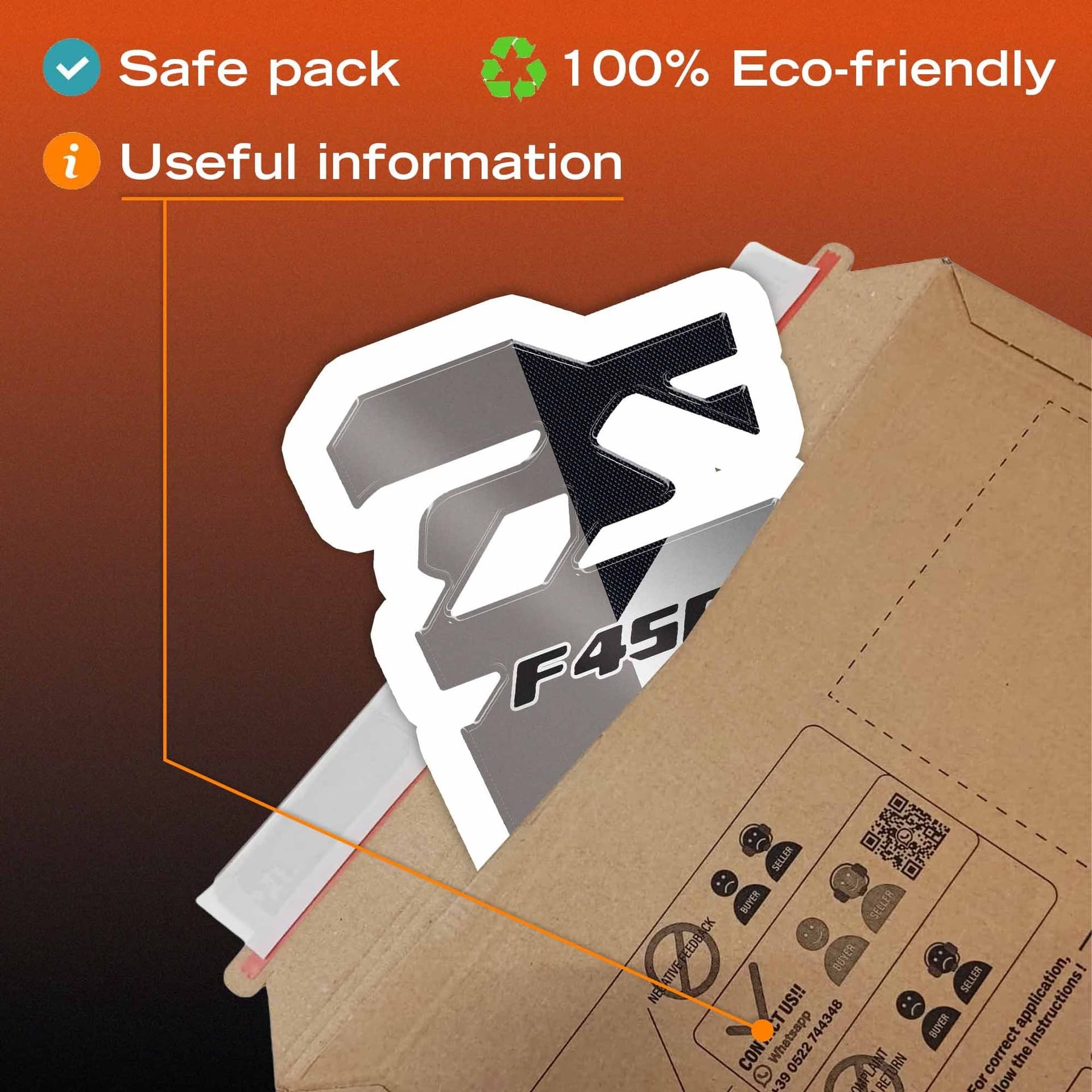 Adesivo 3D Paraserbatoio Protezione moto compatibile con Bmw F 450 GS 2026 - 14