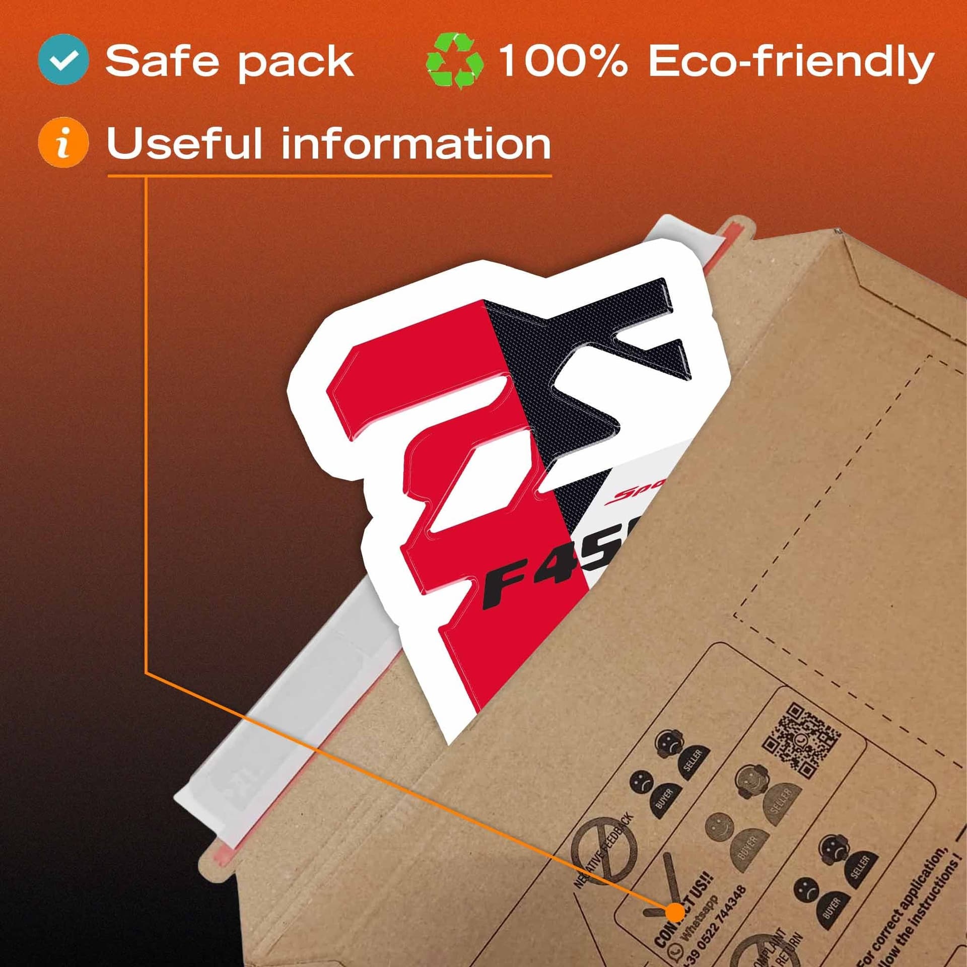 Adesivo 3D Paraserbatoio Protezione moto compatibile con Bmw F 450 GS 2026 - 21