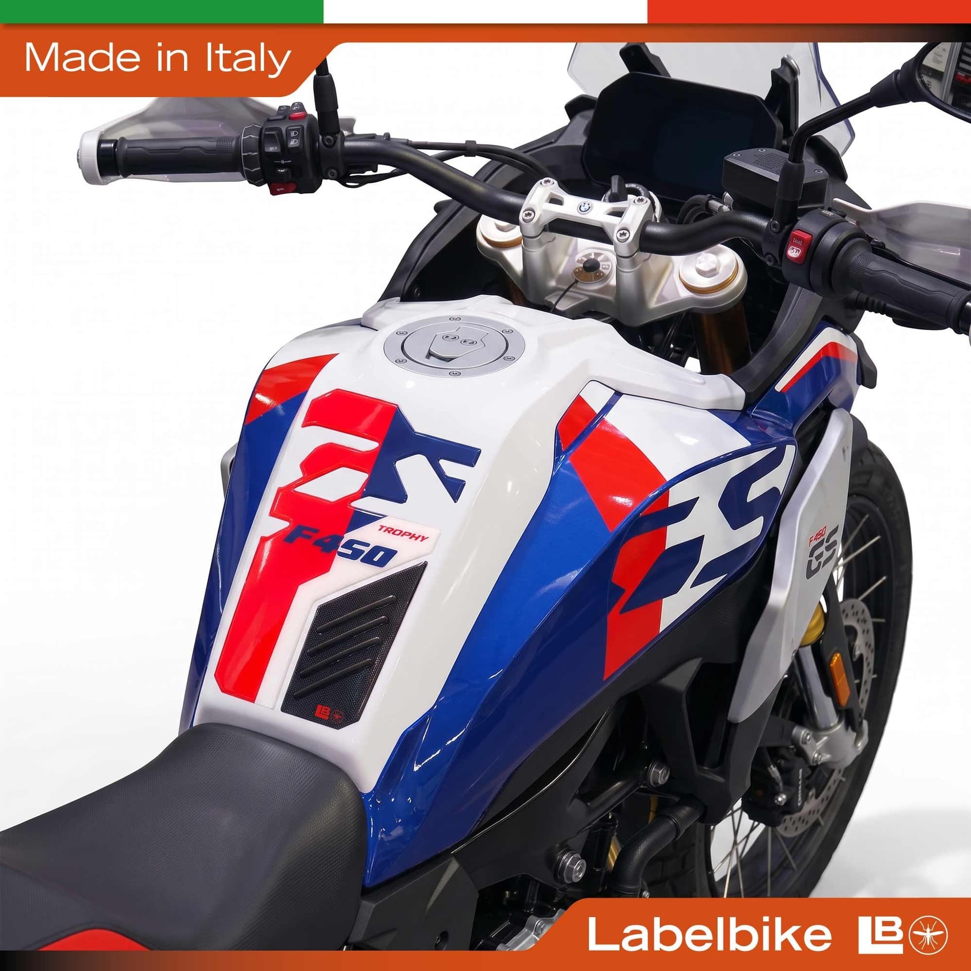 Adesivo 3D Paraserbatoio Protezione moto compatibile con Bmw F 450 GS 2026 - 4