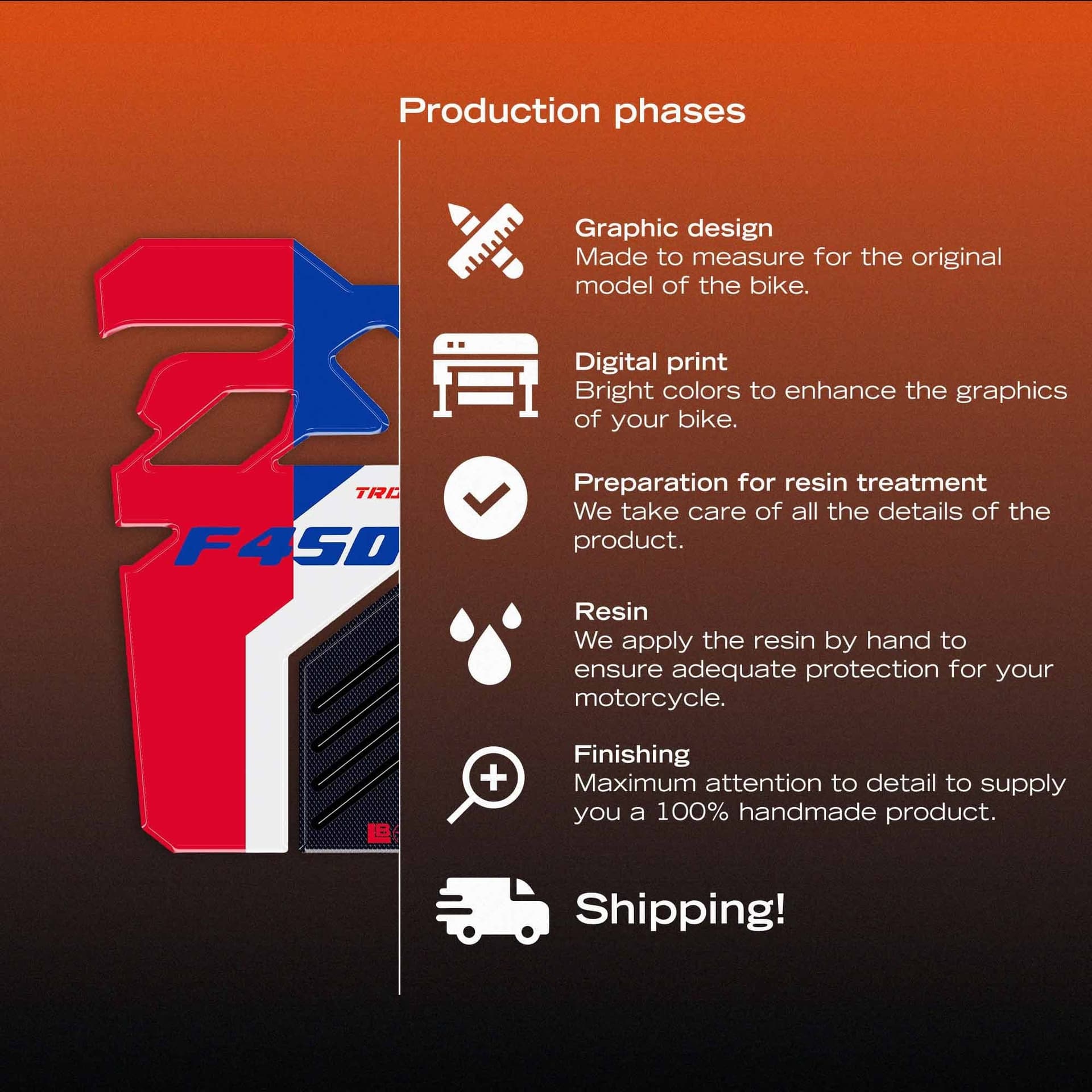 Adesivo 3D Paraserbatoio Protezione moto compatibile con Bmw F 450 GS 2026 - 6