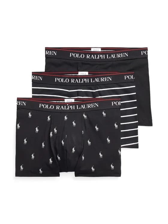 Boxer 3 Pack ! Polo Ralph Lauren Cavallino - Righe - Nero Cotone Elasticizzato – Lusso e Comfort Premium