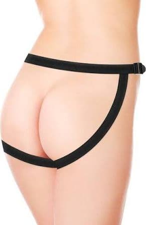 XRAY Imbracatura Strap On Regolabile 4 Cinghie 3 Anelli Silicone Harness Nero - 4