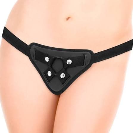 XRAY Imbracatura Strap On Regolabile 4 Cinghie 3 Anelli Silicone Harness Nero - 5