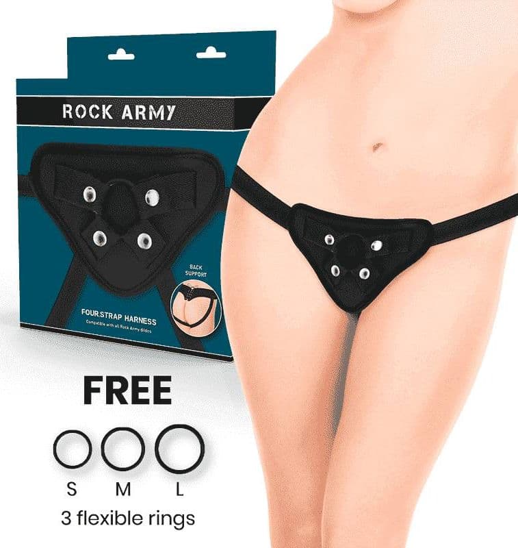 Rock Army Four Strap Harness – Imbracatura Regolabile con 3 Anelli per strap on - 9