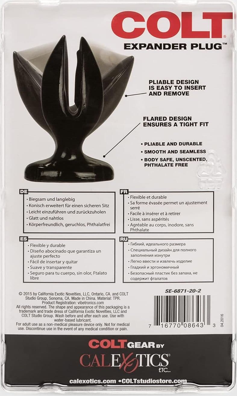 Ancora anale Large COLT Expander Plug Anale Espandibile TPR 6,25-9,5cm Nero - 2