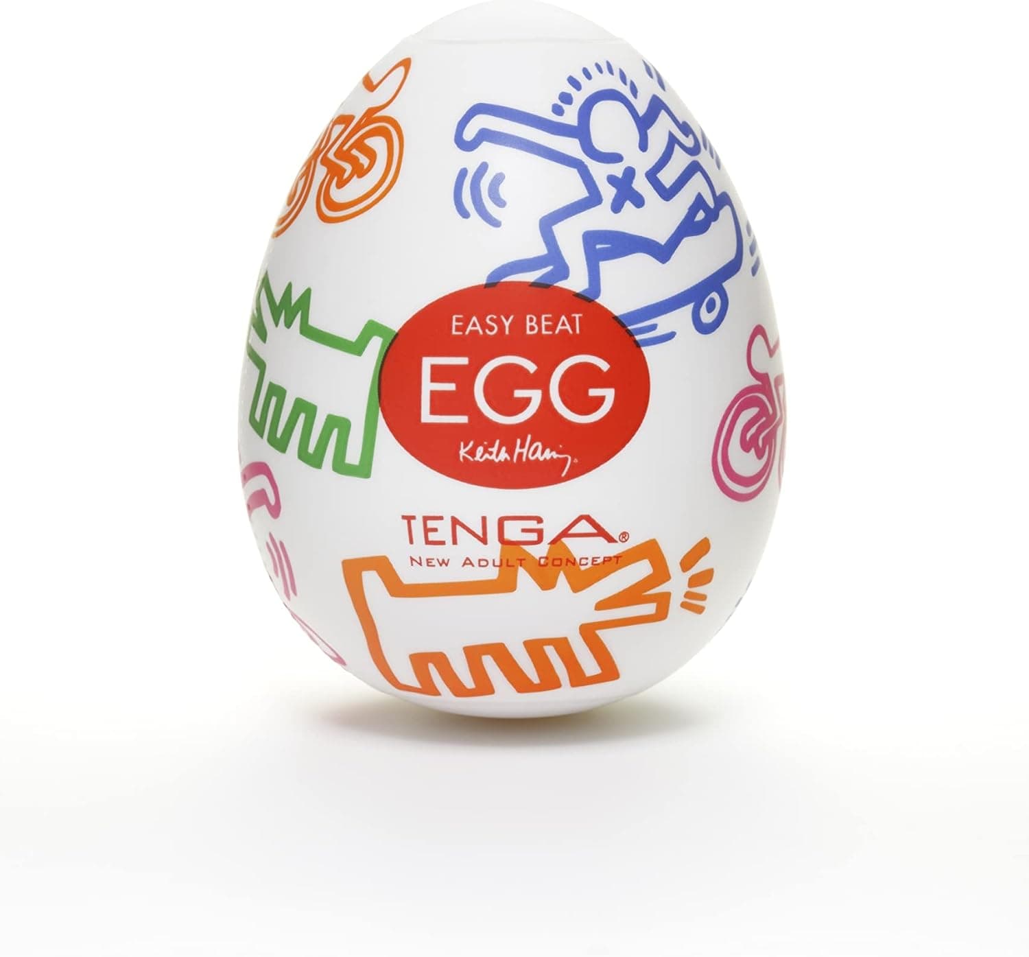 Uovo TENGA Egg Keith Haring Masturbatore TPE Elastico Texturizzato Lubrificante