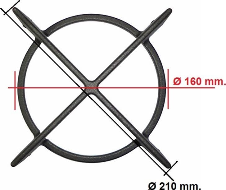 Griglia  ghisa brunita  cucina  aeg - zanussi  Ø 160210 mm.  3546587019 - 4