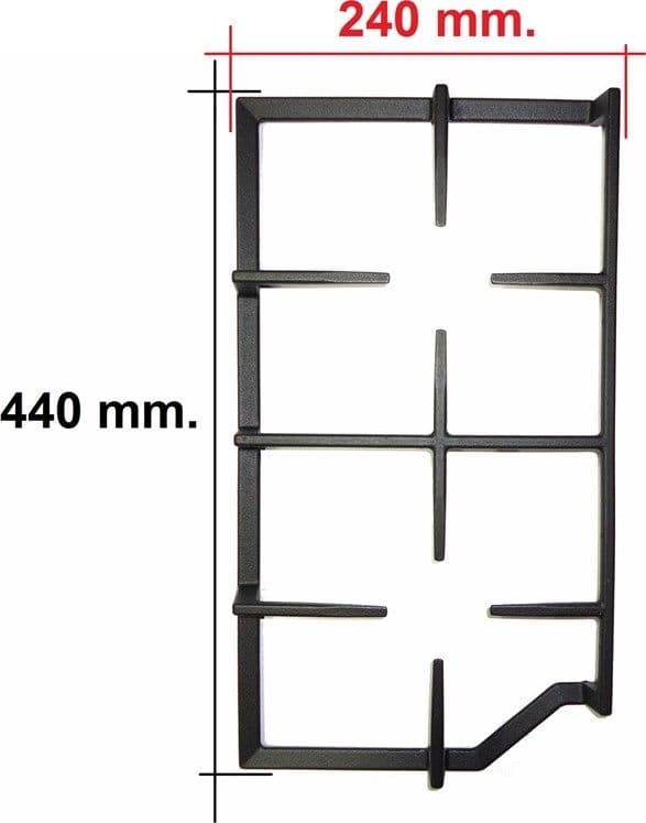 Griglia  ghisa brunita  cucina  aeg - zanussi   440 X 240 mm 140064492014 - 3