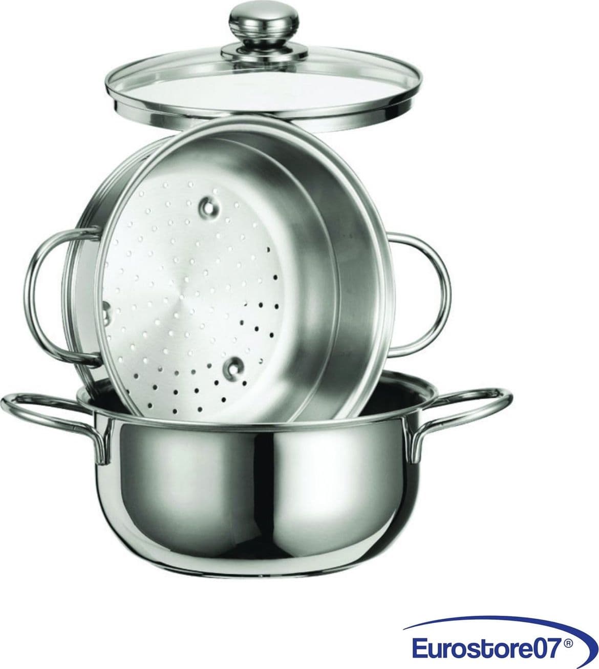 Inoxriv vaporiera star acciaio aisi 430 con cestello fondo per induzione - cm.20