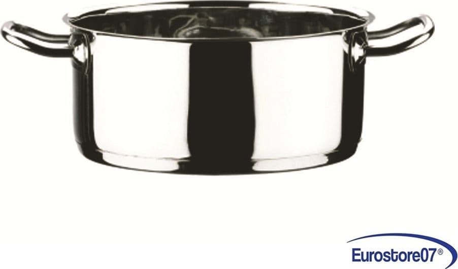 Casseruola 2 manici in acciaio inox 18/10  fondo per induzione   cm.18 lt.2,2