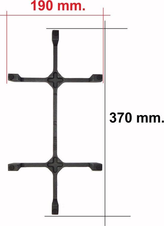 Griglia  ghisa satinata cucina  aeg - zanussi mm 370 X 190   8081728027 - 3