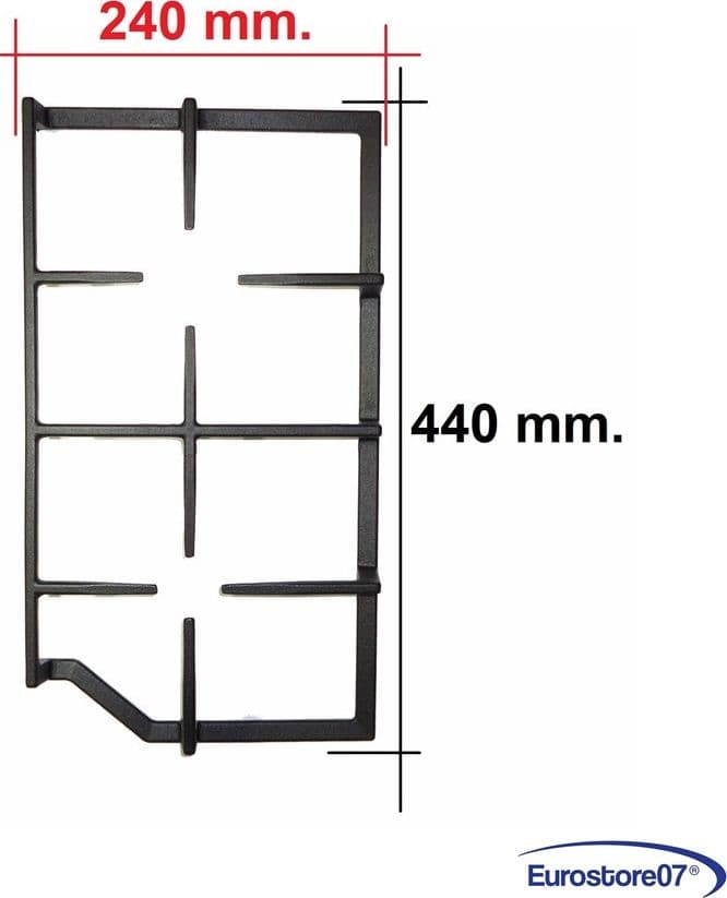 Griglia  ghisa brunita  cucina  aeg - zanussi   440 X 200   mm 140064494010 - 2