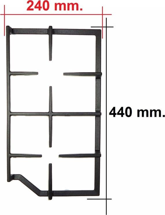 Griglia  ghisa brunita  cucina  aeg - zanussi   440 X 200   mm 140064494010 - 4