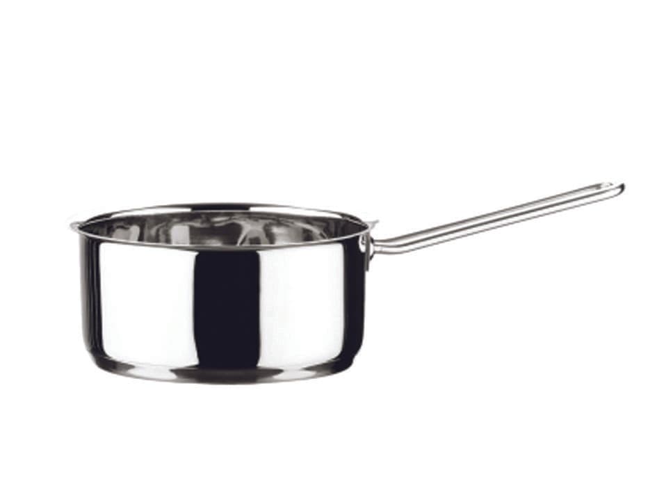 Bollilatte in acciaio inox 18/10  con manico   fondo per induzione  cm.16 lt.1,7 - 3
