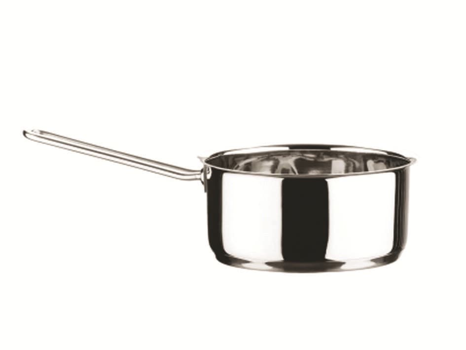 Bollilatte in acciaio inox 18/10  con manico   fondo per induzione  cm.16 lt.1,7 - 4