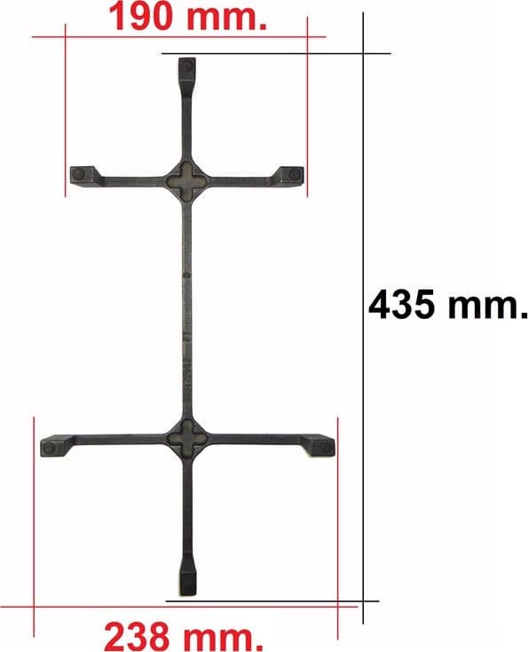 Griglia  ghisa brunita  cucina  aeg - zanussi mm  435 x 238/190 x45 h 3546558010 - 4