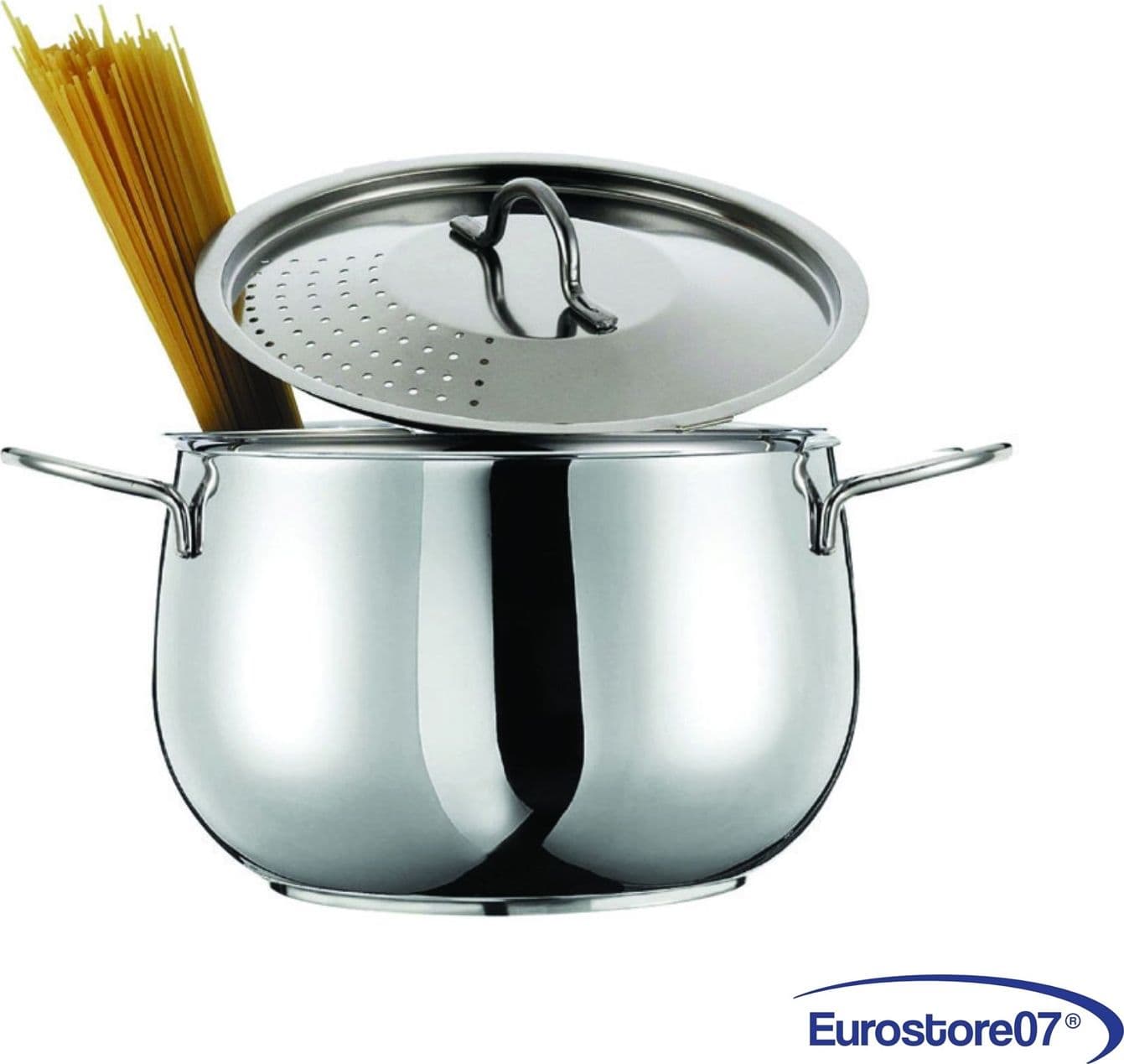 Pentola  pastaiola cuoci e scola love story con coperchio forato INDUZIONE cm.21