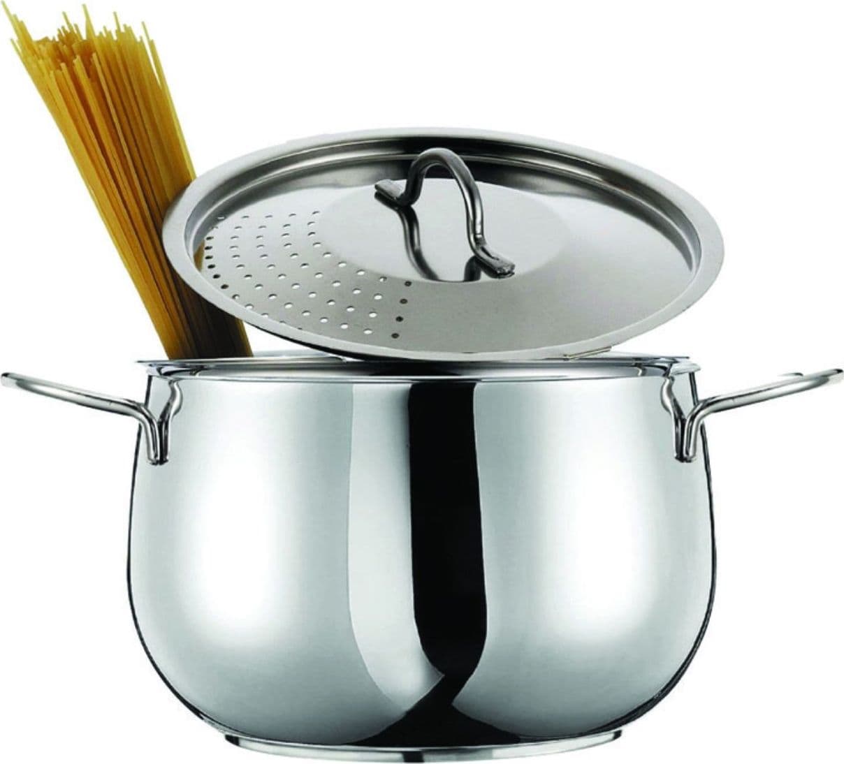 Pentola  pastaiola cuoci e scola love story con coperchio forato INDUZIONE cm.21 - 3