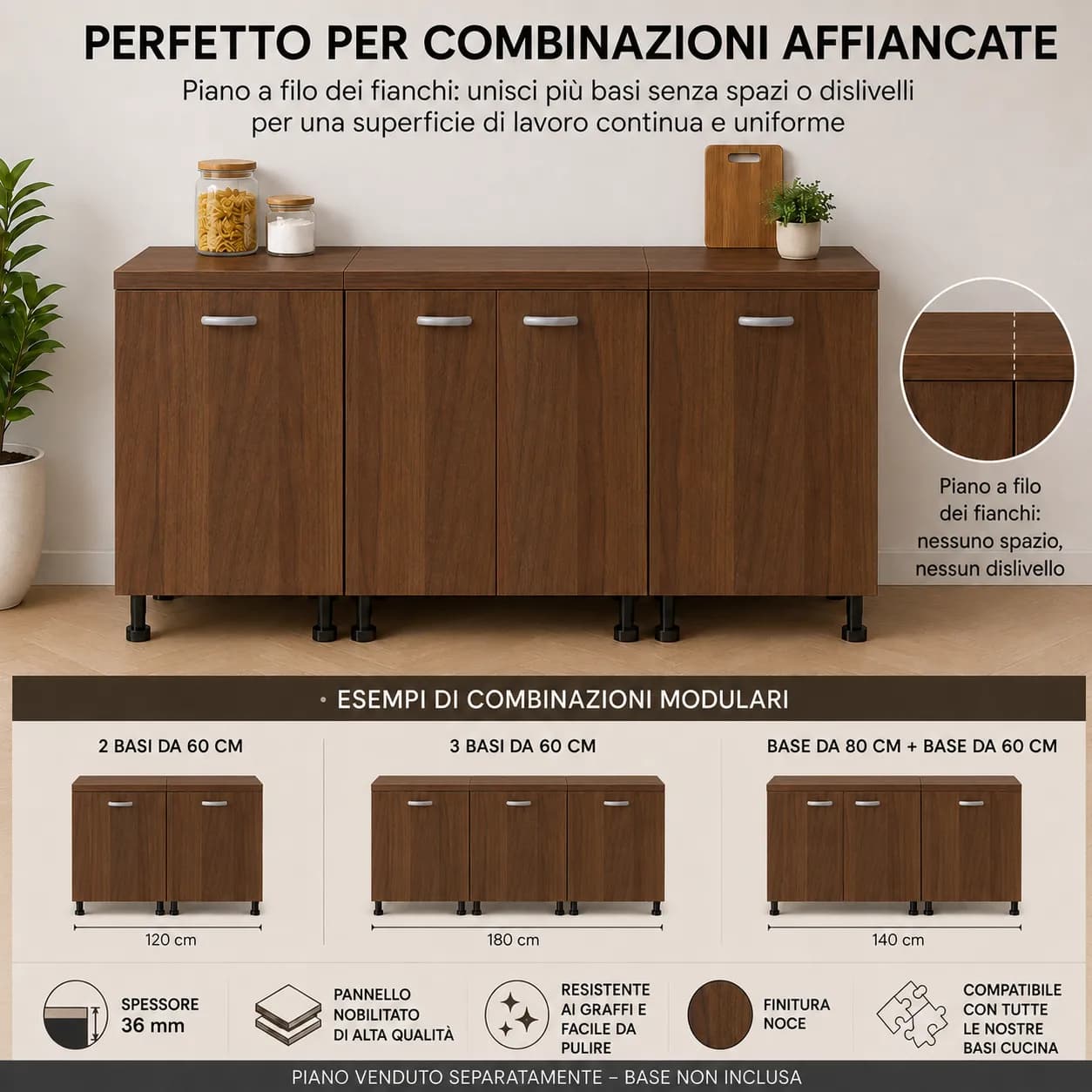 Piano Noce – Top Nobilitato per Mobili e Basi - 6