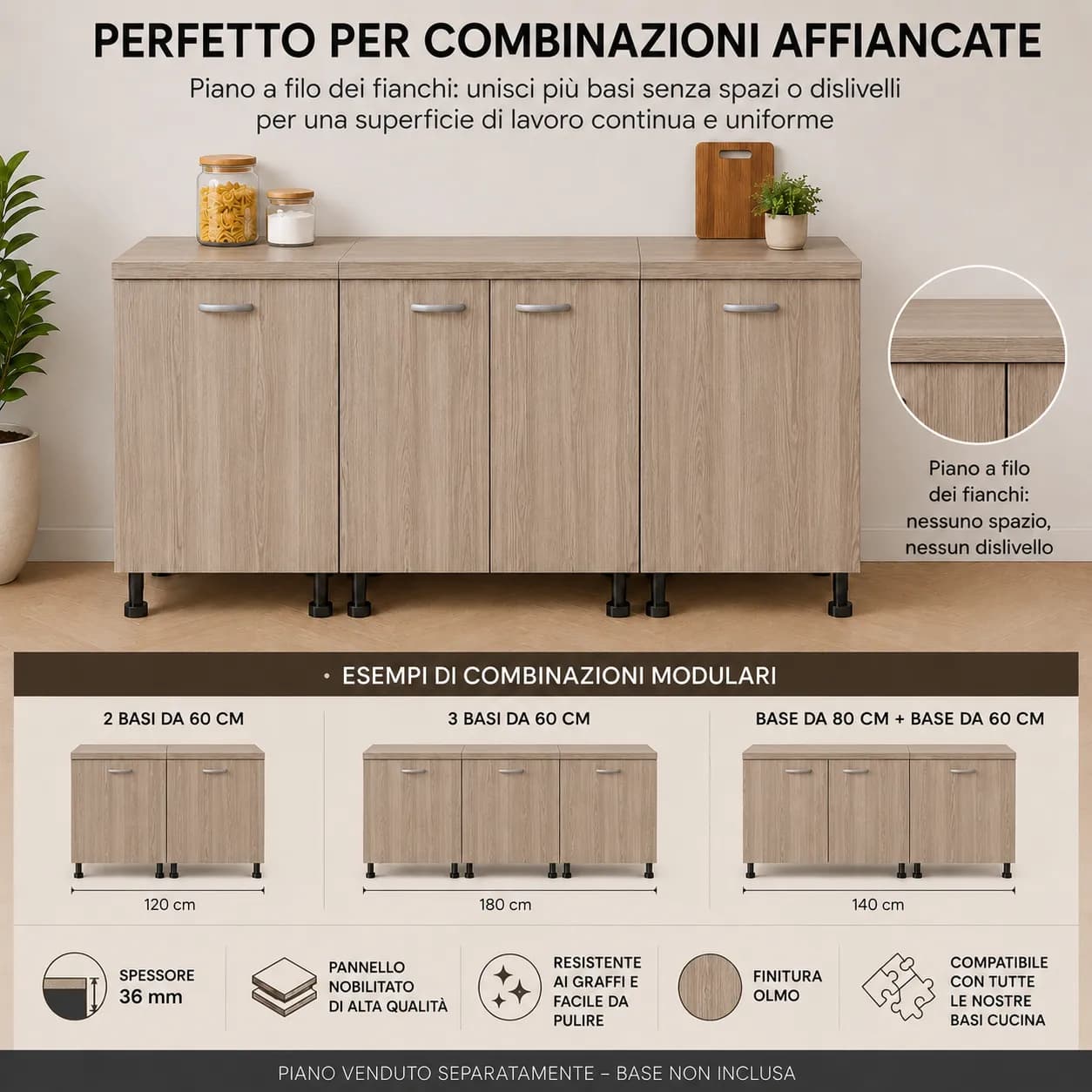 Piano Olmo – Top Nobilitato per Mobili e Basi - 6