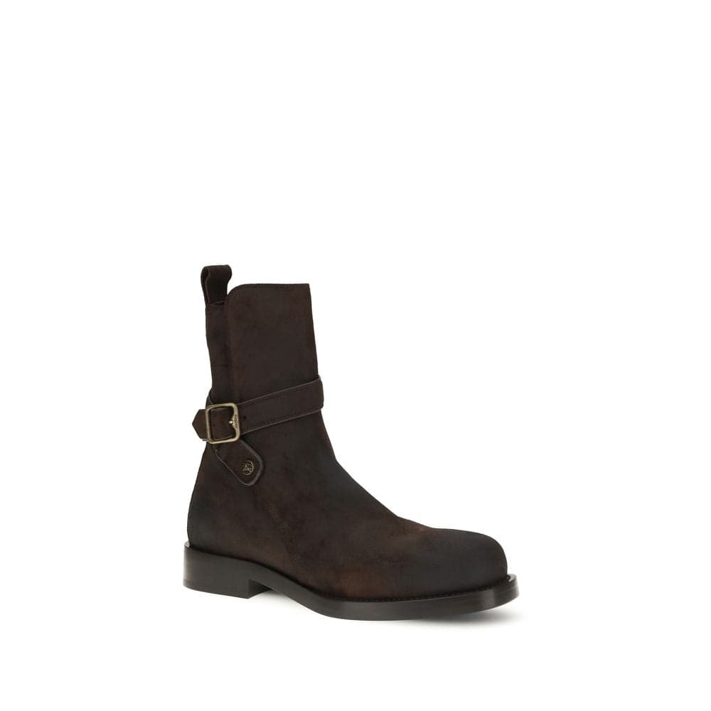 Burberry Brown Calf Leather Bos Taurus Lace-Up Boots - 2
