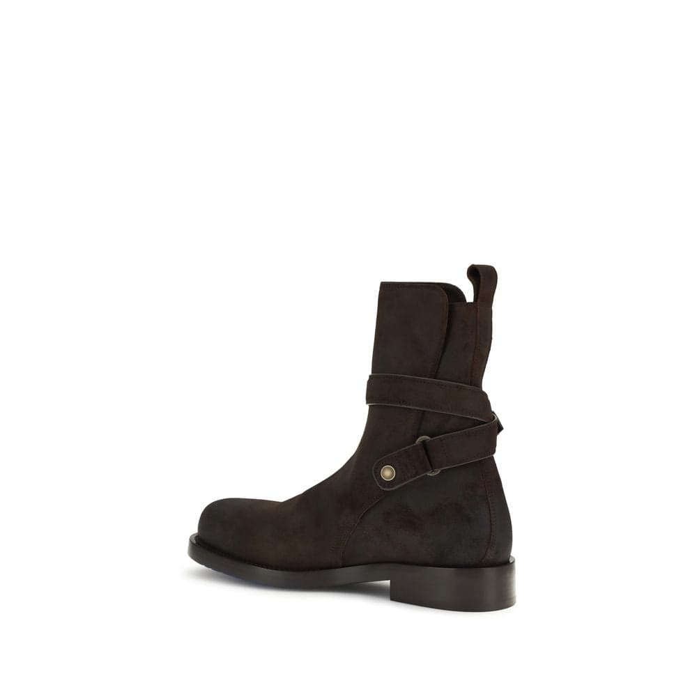 Burberry Brown Calf Leather Bos Taurus Lace-Up Boots - 3