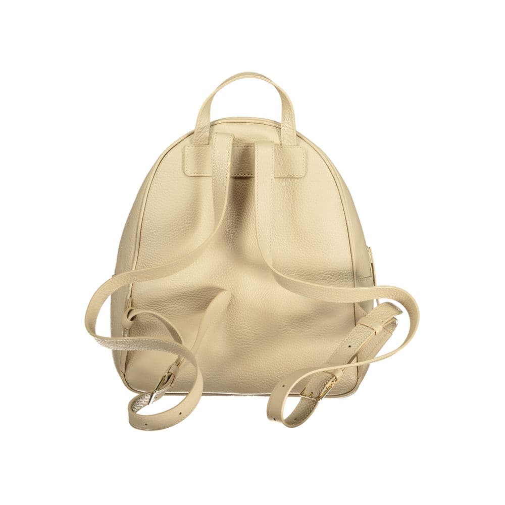 Coccinelle Beige Leather Womens Backpack - 2