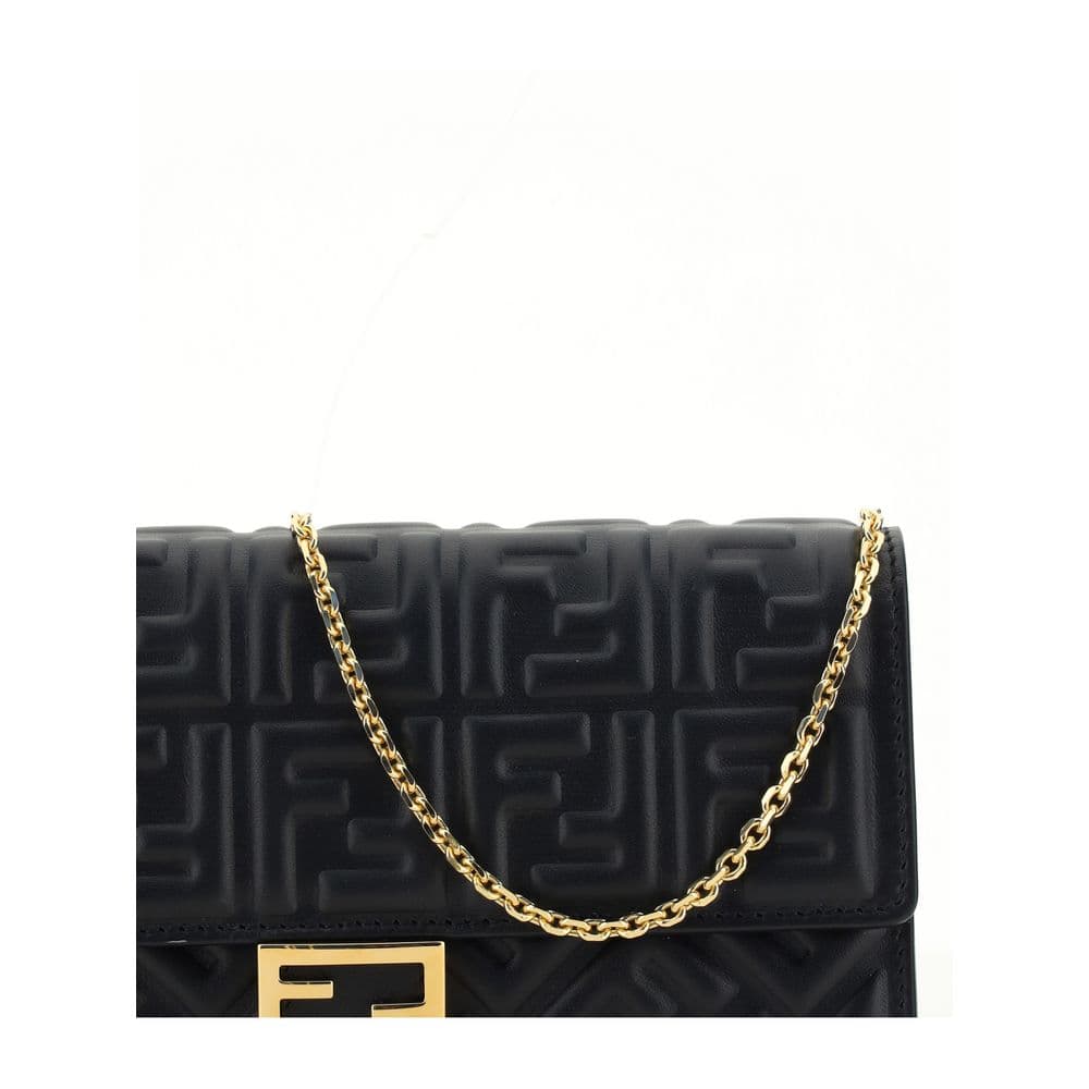 Fendi Black Calf Leather Bos Taurus Wallet - 4