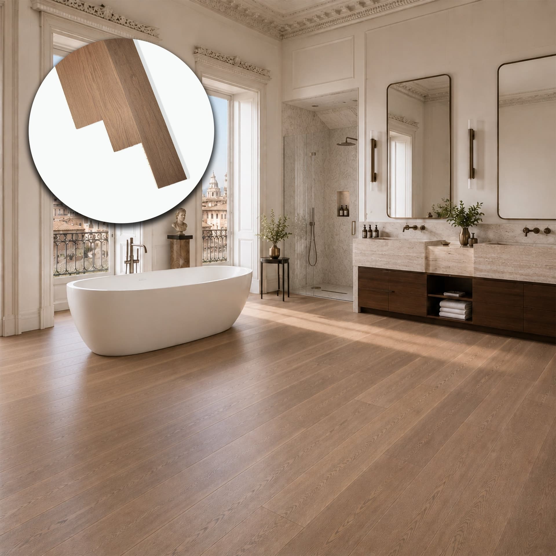 Parquet Prefinito in Rovere Brunito Garbelotto Stonalizzato Spazzolato Verniciato Senza Bisello 16x160x1260/2110 mm – Lotto 15 mq - 3