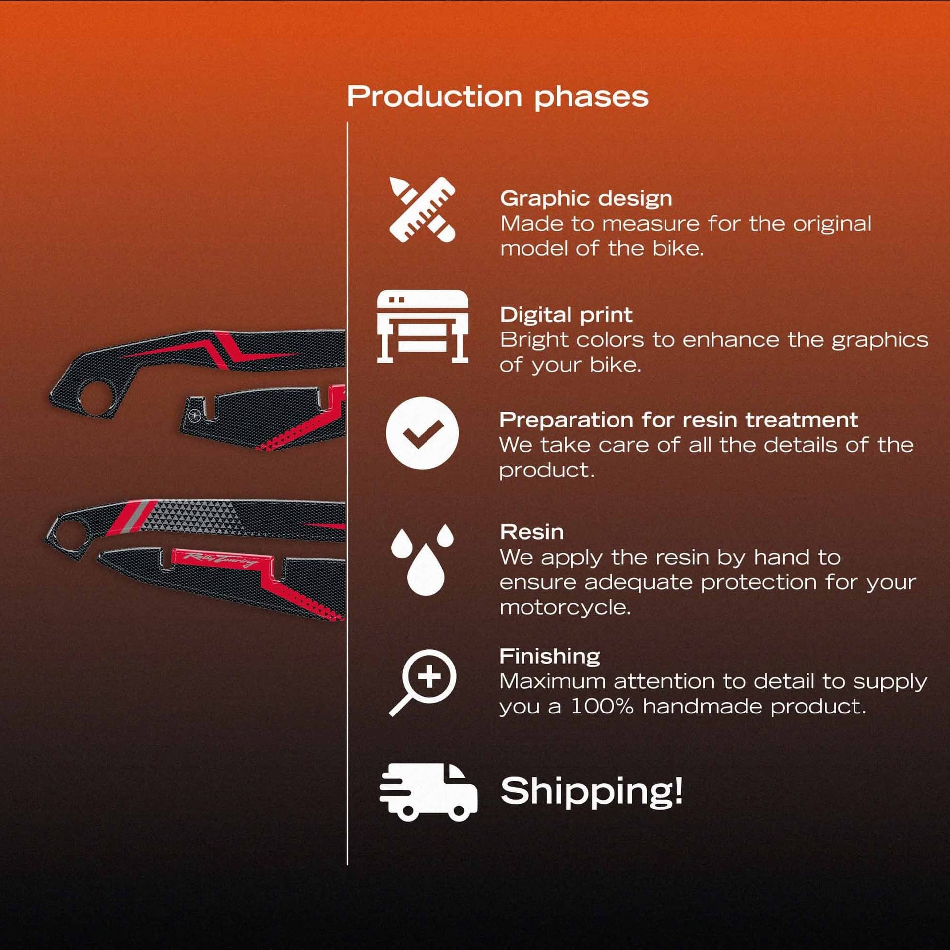 Adesivi 3D Protezione Paramani moto compatibile con Honda Transalp 2026 - 11