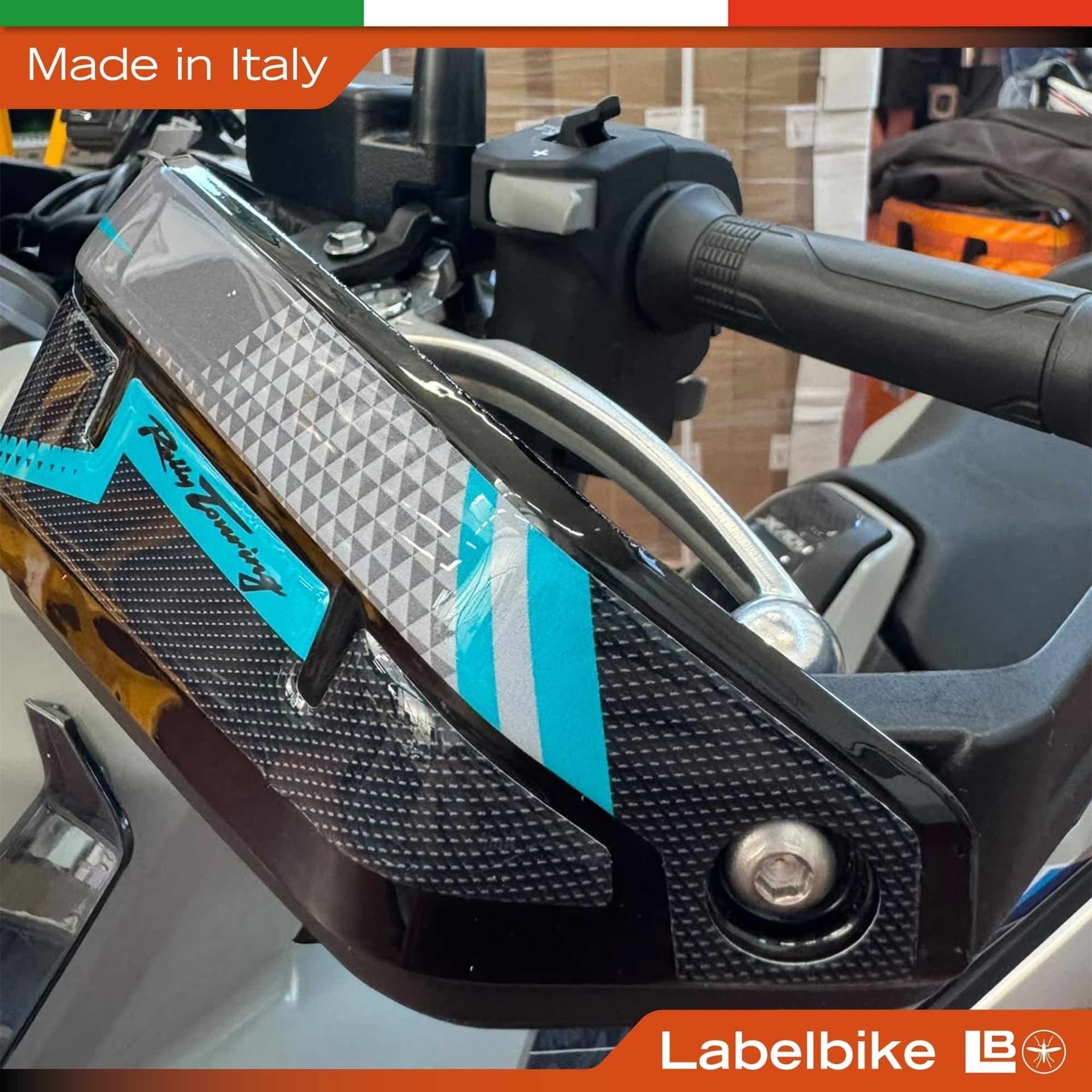 Adesivi 3D Protezione Paramani moto compatibile con Honda Transalp 2026 - 3