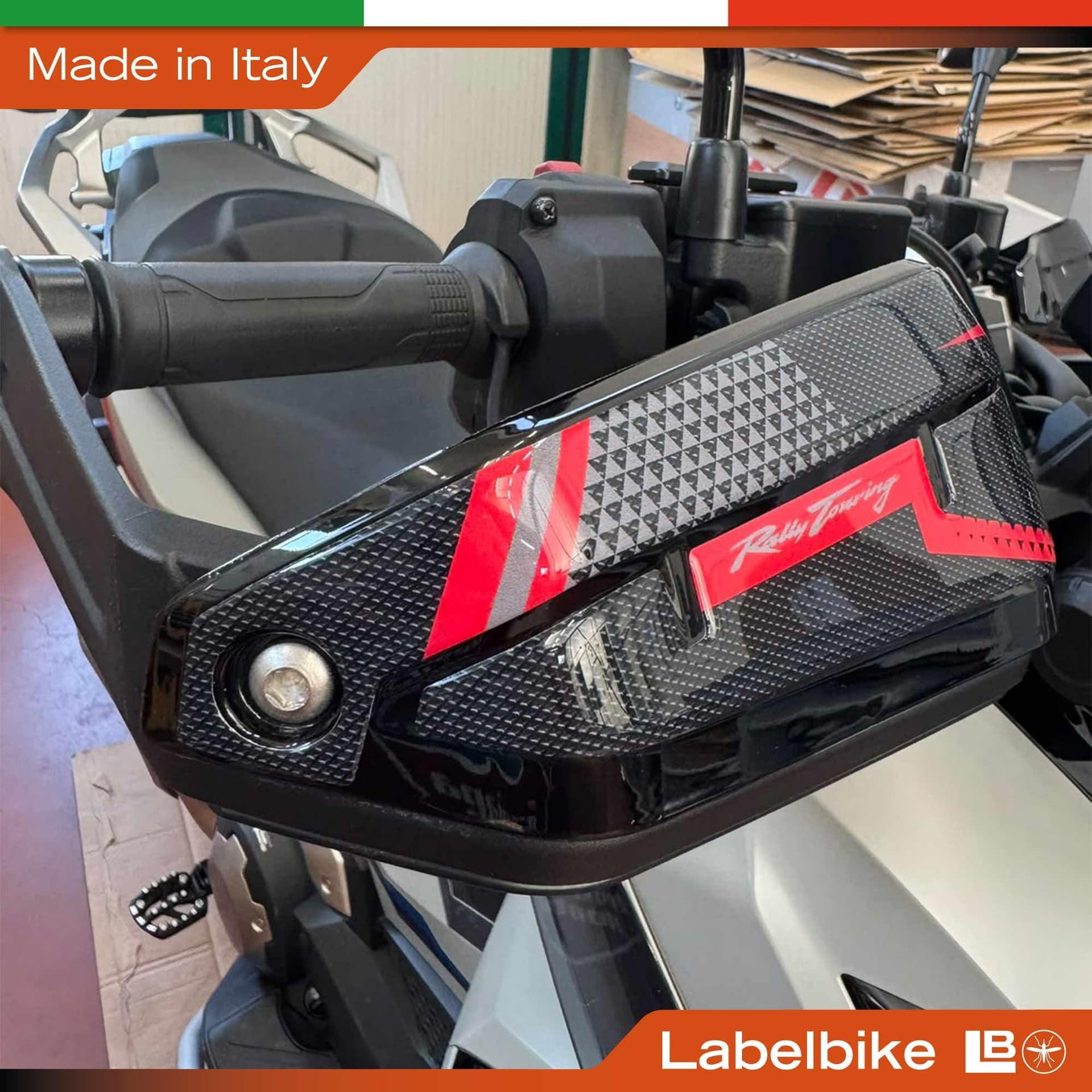 Adesivi 3D Protezione Paramani moto compatibile con Honda Transalp 2026 - 9
