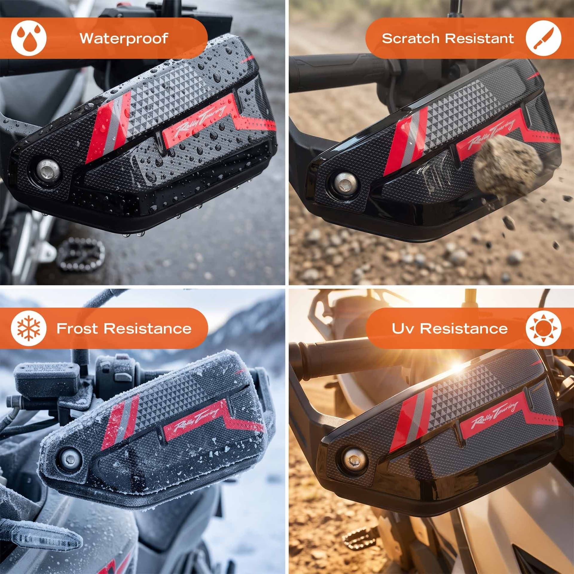 Adesivi 3D Protezione Paramani moto compatibile con Honda Transalp 2026 - 10