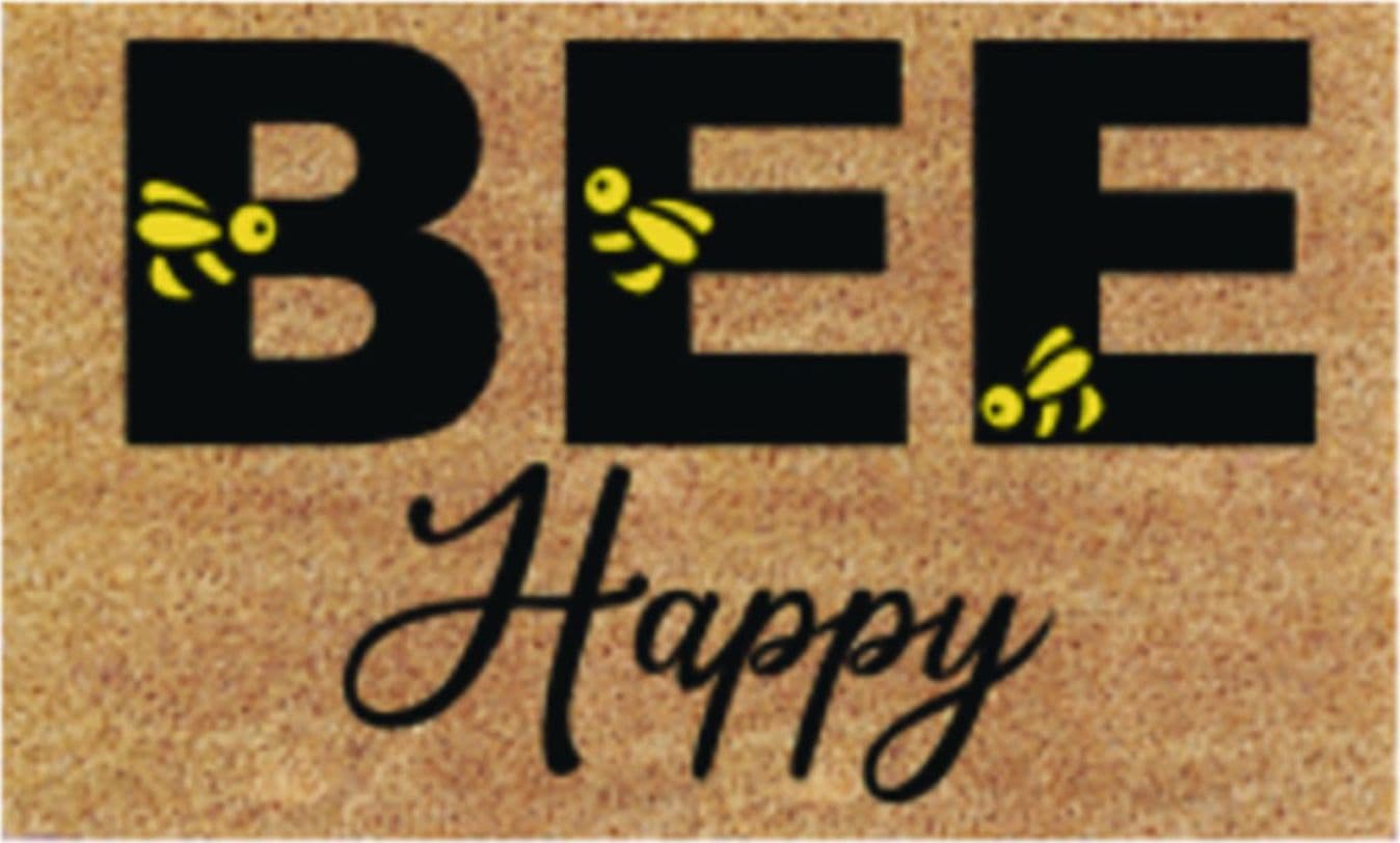 Zerbino cocco "bee happy" spessore mm.15 fondo pvc antiscivolo  cm.40x70 - 3
