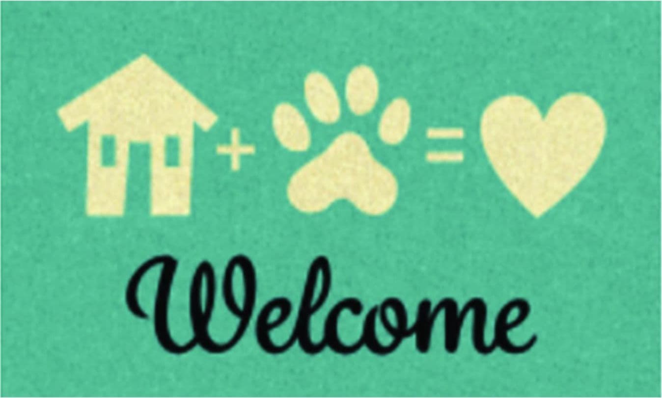 Zerbino cocco  "welcome pet" in cocco  mm.15 fondo pvc antiscivolo  cm.40x70 - 2