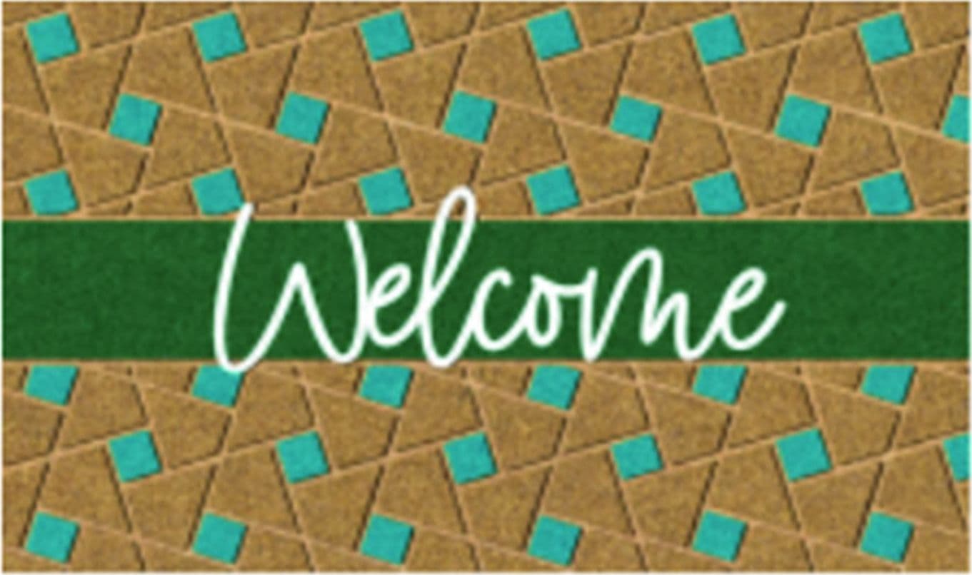 Zerbino cocco "welcome green"in cocco   mm.15 fondo pvc antiscivolo  cm.40x70 - 4