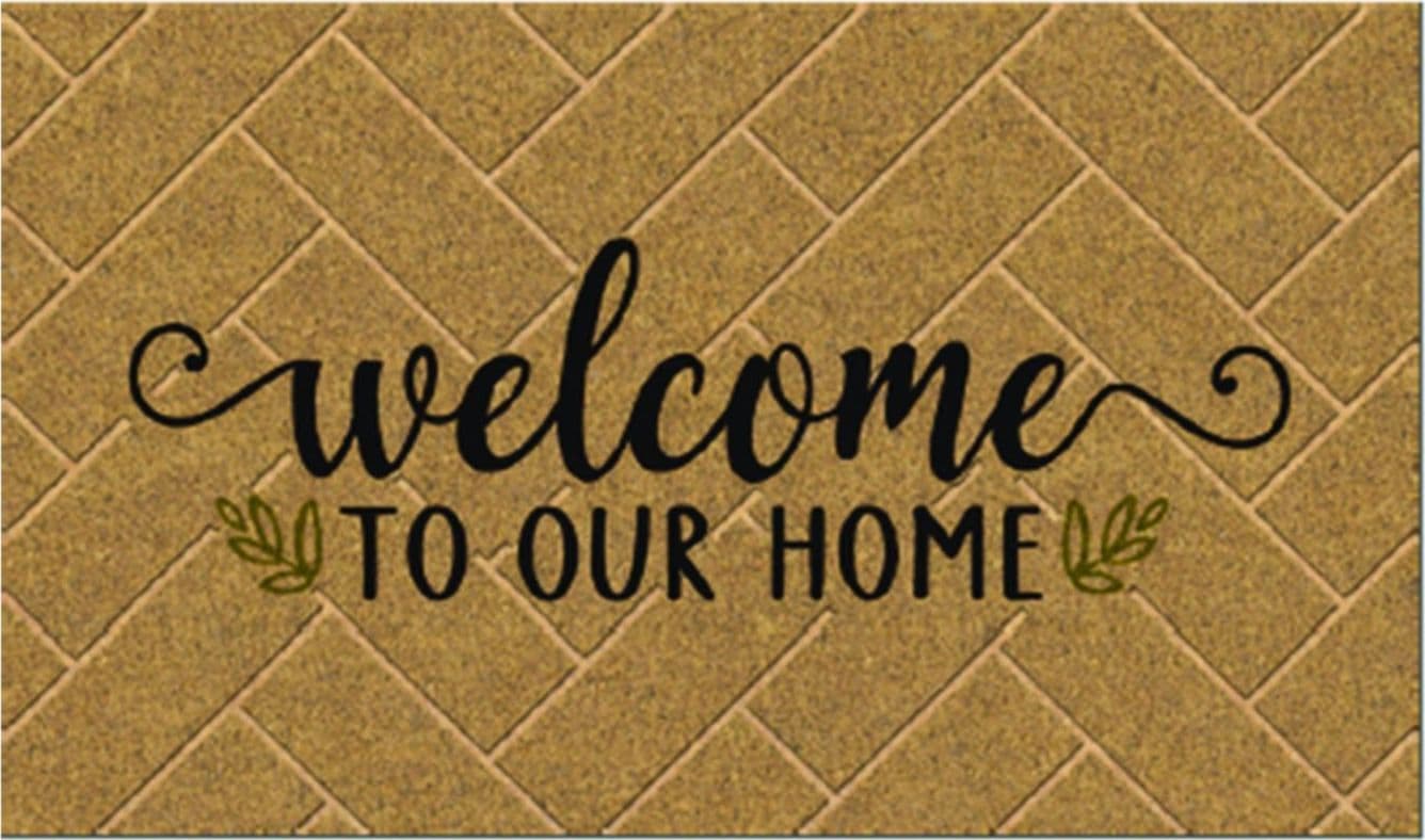 Zerbino cocco "welcome to our home" in cocco  mm.15   pvc antiscivolo  cm.40x70 - 3