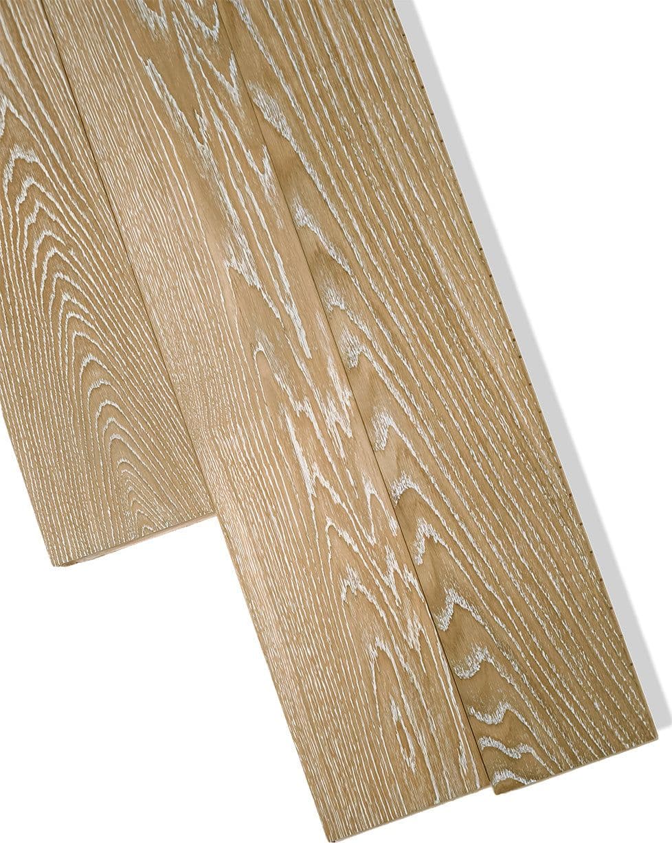 Parquet Prefinito in Rovere Decapato Bianco Garbelotto Spazzolato Verniciato Senza Bisello 14x190x1600/1990 mm – Lotto 26 mq - 4