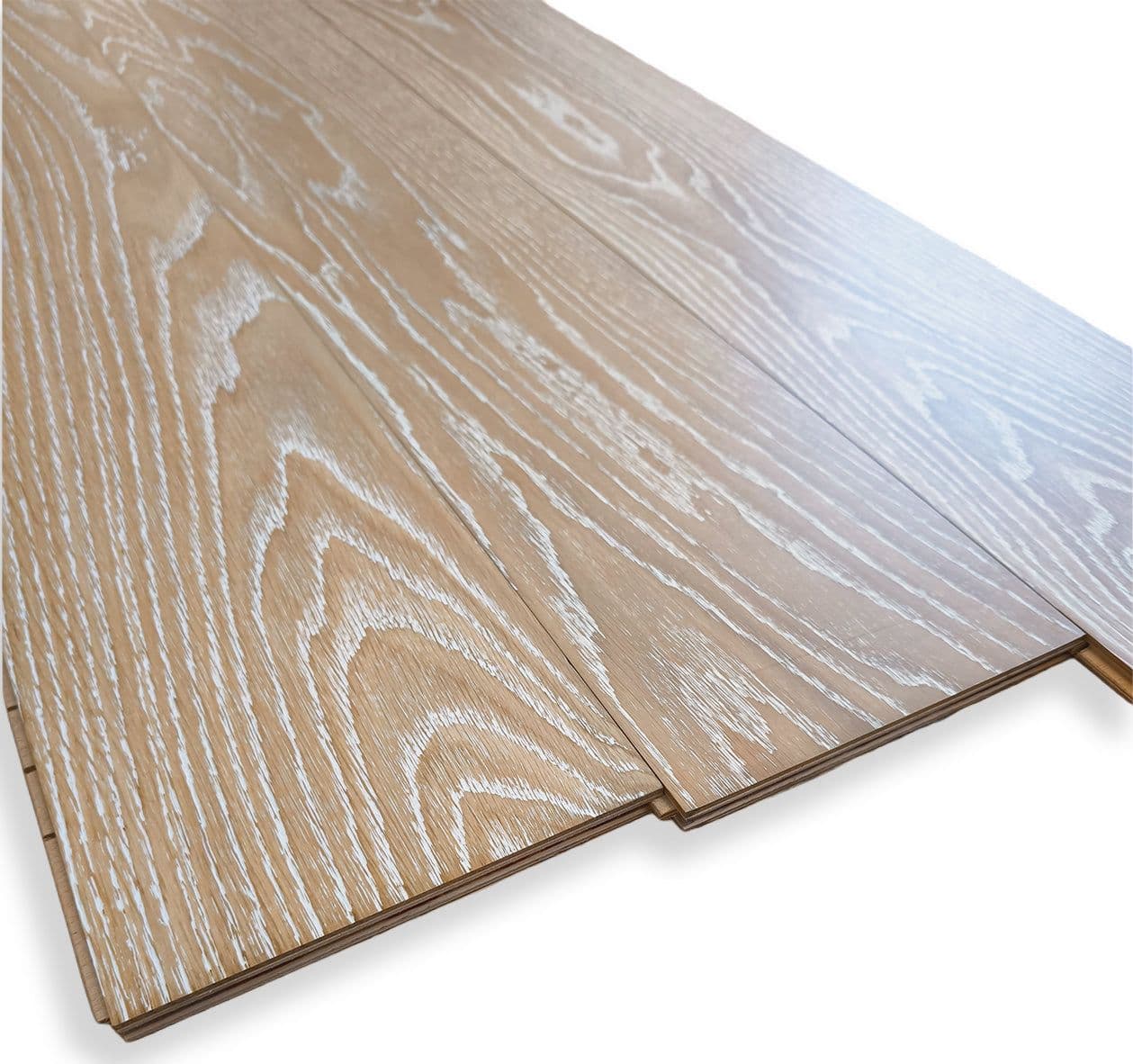Parquet Prefinito in Rovere Decapato Bianco Garbelotto Spazzolato Verniciato Senza Bisello 14x190x1600/1990 mm – Lotto 26 mq - 5