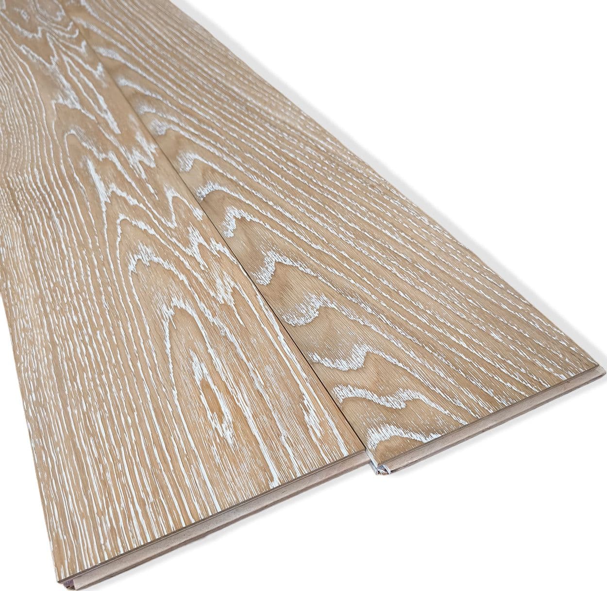Parquet Prefinito in Rovere Decapato Bianco Garbelotto Spazzolato Verniciato Senza Bisello 14x190x1600/1990 mm – Lotto 26 mq - 7