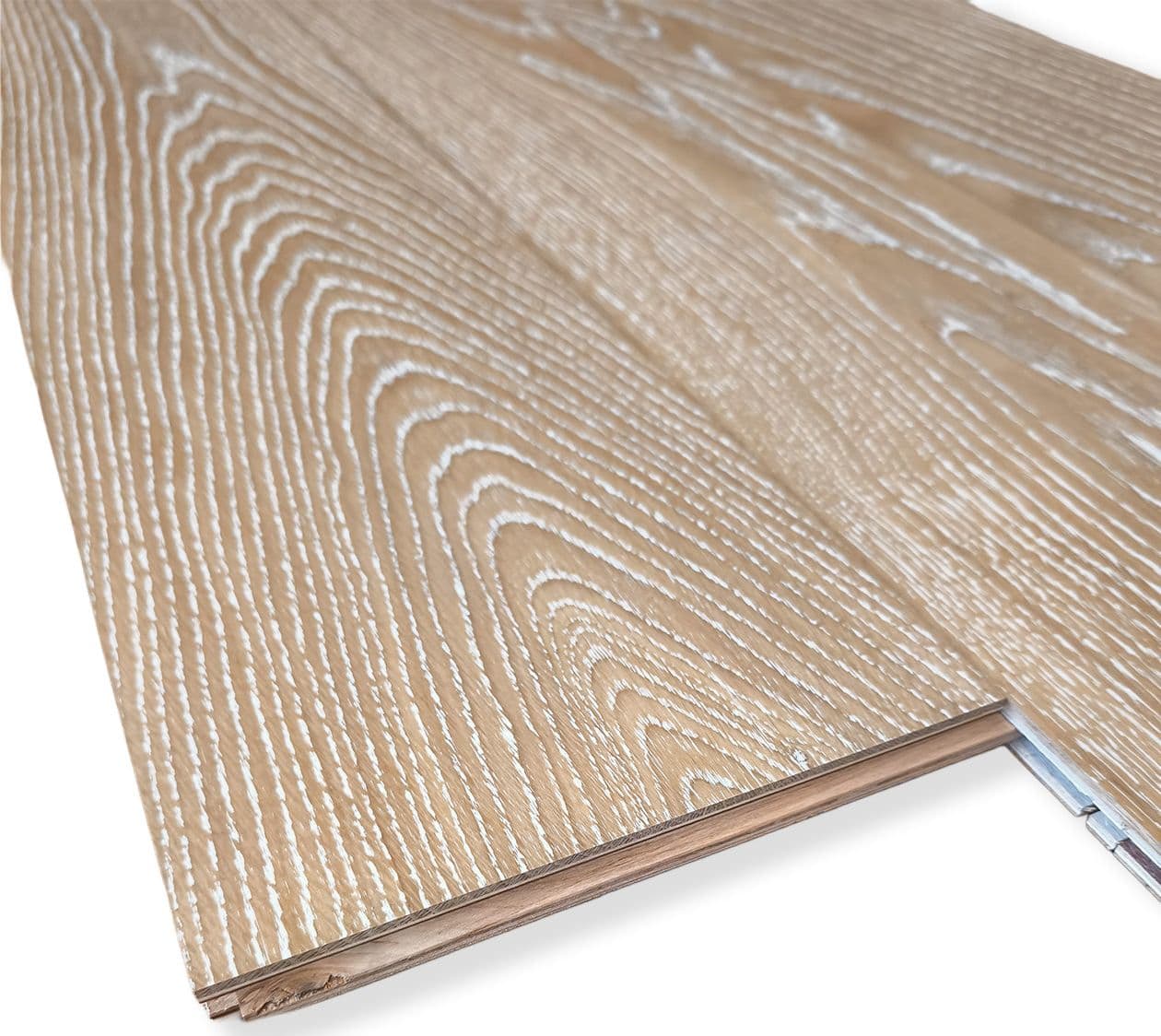 Parquet Prefinito in Rovere Decapato Bianco Garbelotto Spazzolato Verniciato Senza Bisello 14x190x1600/1990 mm – Lotto 26 mq - 8