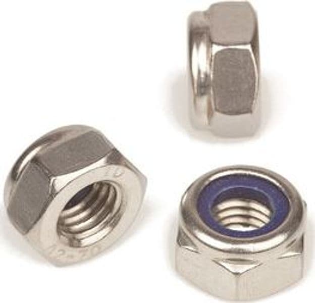DADO AUTOBLOCCANTE ESAGONALE BASSO M 10 MM INOX A2 UNI7474- INOX MARE- 200 pz